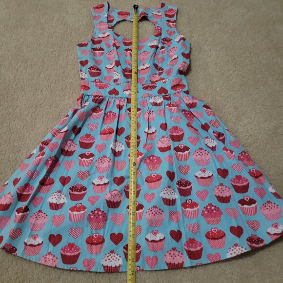 Retrolicious Cupcake Heart Pinup Size Small Dress/ Valentines Day pretty punk - Picture 7 of 9